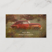  rode auto Antiek oude retro Visitekaartje (Voorkant)