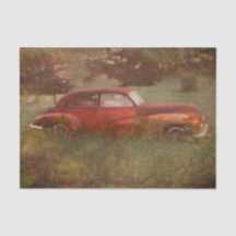  rode auto Antiek oude roestkunst ontkoppeling