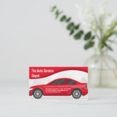rode auto | Autodiensten | Auto-onderdelen Visitekaartje (Staand voorkant)