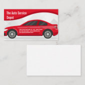 rode auto | Autodiensten | Auto-onderdelen Visitekaartje (Voorkant / Achterkant)