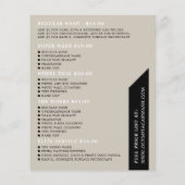 Rode auto, automatische was, reinigingsservice Adv Flyer (Achterkant)