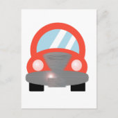 Rode auto briefkaart (Voorkant)