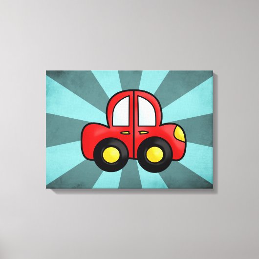  rode auto canvas afdruk (Voorkant)