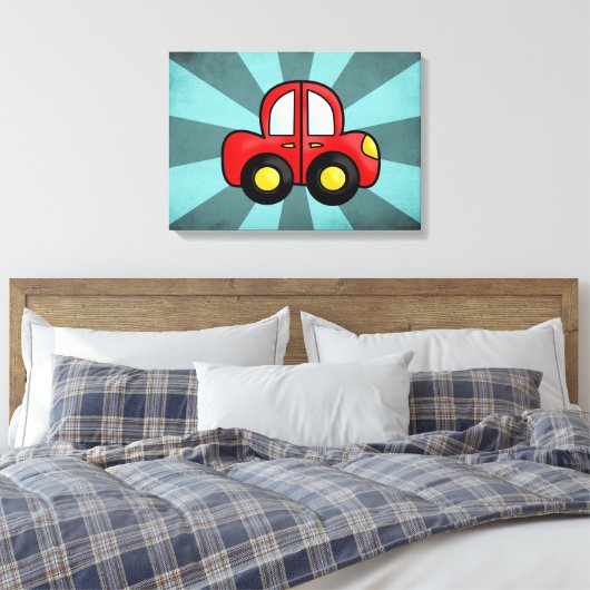  rode auto canvas afdruk (Insitu (Slaapkamer))