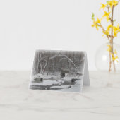 Rode auto en brugkaarten kaart (Gele Bloem)