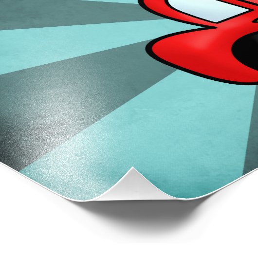  rode auto foto afdruk (Hoek)