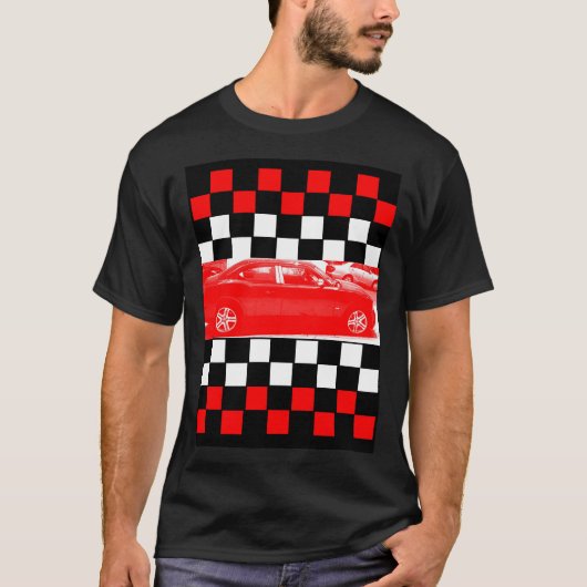 Rode auto in de Fast Lane 2 T-shirt (Voorkant)