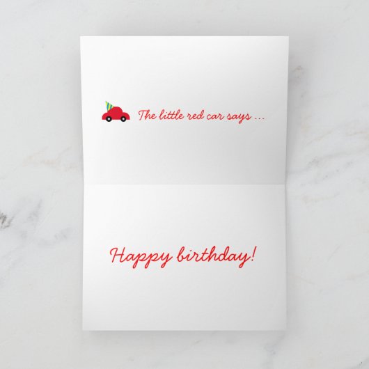 Rode auto kaart (Binnen)