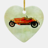  rode auto keramisch ornament (Voorkant)