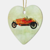  rode auto keramisch ornament (Links)