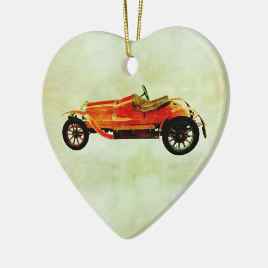 rode auto keramisch ornament (Links)