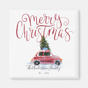 rode auto kerstmagneet magneet