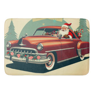  rode auto & kerstman badmat