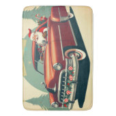 rode auto & kerstman badmat (Voorkant Verticaal)
