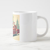  rode auto & kerstman grote koffiekop (Rechts)