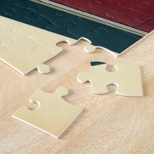 rode auto & kerstman legpuzzel (Zijkant)