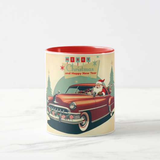  rode auto & kerstman mok (Midden)