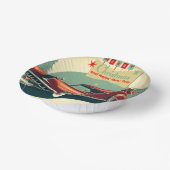  rode auto & kerstman papieren kommen (Gebogen)