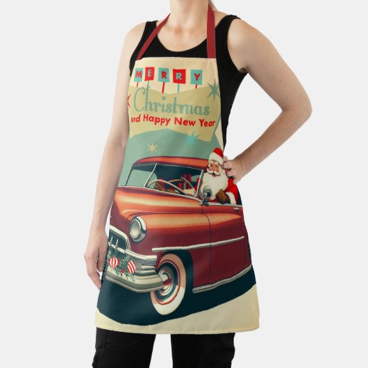 rode auto & kerstman schort (Insitu)