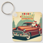 rode auto & kerstman sleutelhanger (Voorkant)