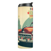  rode auto & kerstman thermosbeker (Gedraaid links)