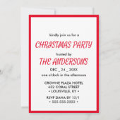  rode auto kerstvakantie kaart (Achterkant)