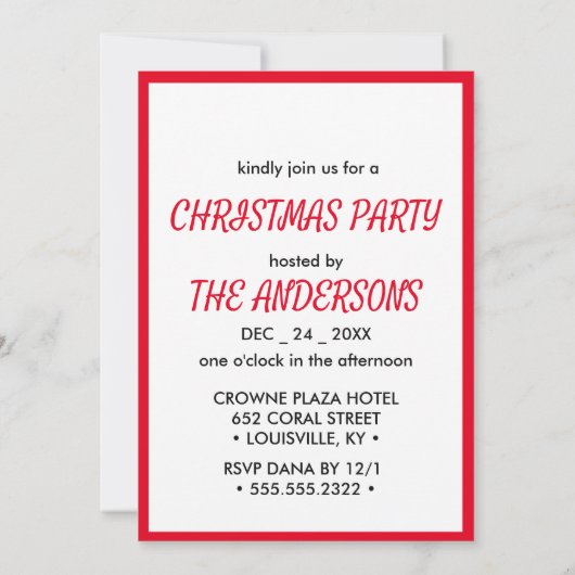  rode auto kerstvakantie kaart (Achterkant)