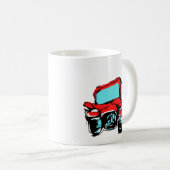Rode Auto Koffiemok (Voorkant rechts)
