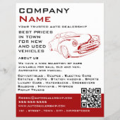 Rode auto Logo, Auto Dealership Adverteren Flyer (Voorkant)