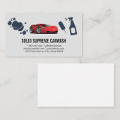 Rode auto Logo | Autowasgereedschap Visitekaartje (Voorkant / Achterkant)