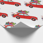 Rode auto met kerstcadeaus cadeaupapier<br><div class="desc">Red Car with Christmas Gifts,  hand painted The folidays are coming so it is to shop around and find the perfecte gift. Found it? Have heeft een addict in your Famy? Verrassing him met hand painted Christmas want wrapping. Many onderscheidt uitstekende ontwerpen!</div>