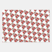 Rode auto met kerstcadeautjes Verpakkingspapier Inpakpapier Vel (Voorkant 2)