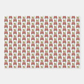 Rode auto met kerstcadeautjes Verpakkingspapier Inpakpapier Vel (Voorkant 3)