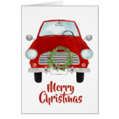 Rode auto met kerstmat (Voorkant)