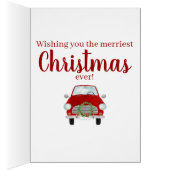 Rode auto met kerstmat (Binnen (Rechts))