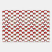 Rode auto met kerstpapier voor het ompakken van bo inpakpapier vel (Voorkant 3)