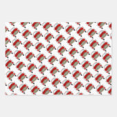 Rode auto met kerstpapier voor het ompakken van bo inpakpapier vel (Voorkant 2)