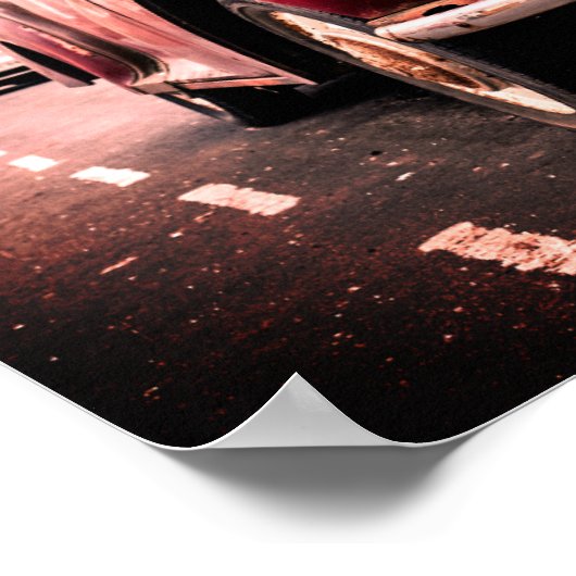  rode auto met onderschrift Classy Poster (Hoek)