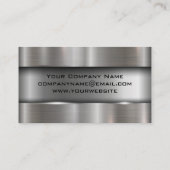 Rode auto | Metaal Visitekaartje (Achterkant)