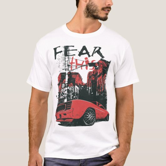 rode auto t-shirt (Voorkant)