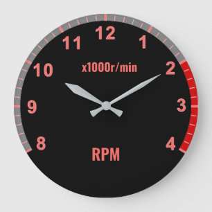 Rode Auto Tachometer Klok voor Auto Mechanic Garag
