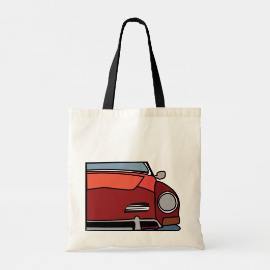 rode auto tote bag (Achterkant)