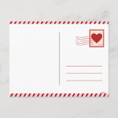 Rode auto Valentijnsdag Kaart Kinder hartballonnen (Achterkant)