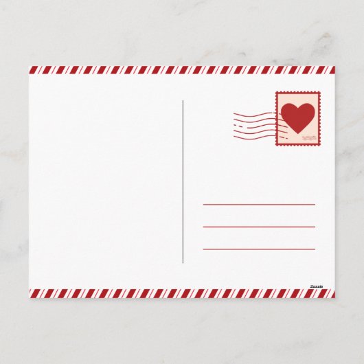 Rode auto Valentijnsdag Kaart Kinder hartballonnen (Achterkant)