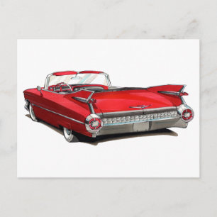 Rode auto van 1959, Cadillac Briefkaart