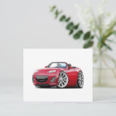 Rode auto van Miata 2009-2013 Briefkaart (Staand voorkant)