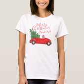  rode auto vrolijk #Christmas #Florida stijl T-shirt (Voorkant)
