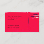 Rode autodeur visitekaartje (Achterkant)