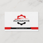 Rode Automobiel Auto Reparatie Auto-onderdelen Visitekaartje (Achterkant)