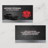 rode automotor | Automatisch winkelen | oldtimer Visitekaartje (Voorkant / Achterkant)